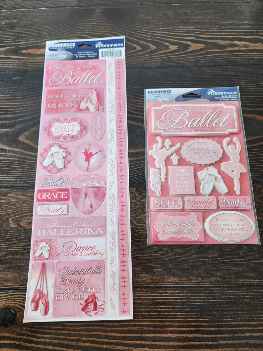 Scrapbooking Stickers Lot DOG Dance Ballet Pink Sheets New Vintage Retired #22